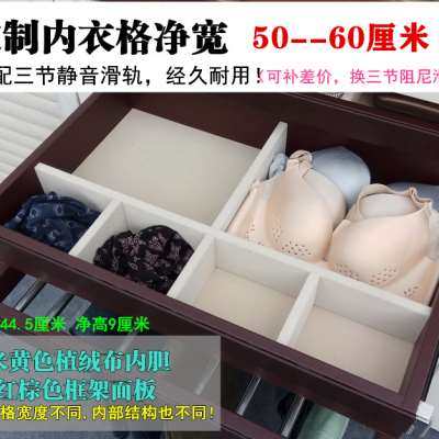 衣柜首饰盒多功能推拉分格抽格子架家用柜内抽拉收纳架拉篮裤抽架