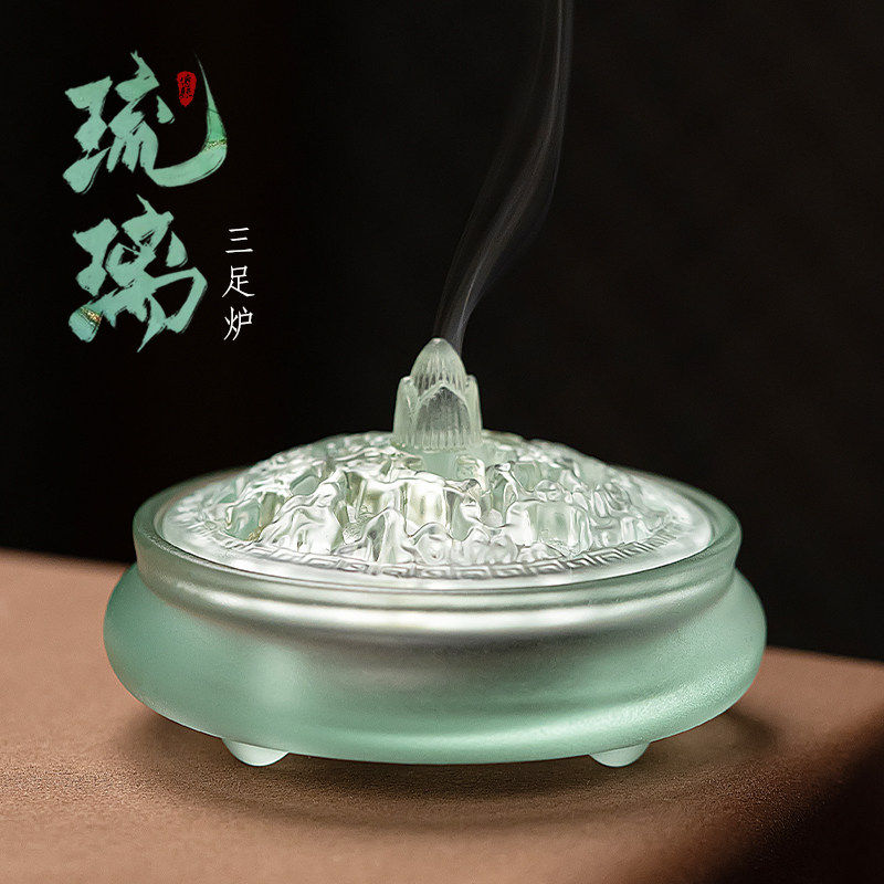 真琉璃宣德炉家用檀香礼伴手节日香室内沉香盘香香熏香塔篆创意炉,家居饰品,香薰炉,淘宝优惠券,粉丝福利购,淘宝优惠卷