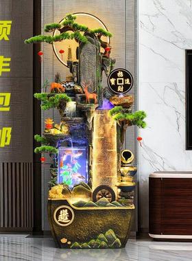 大型假山鱼缸流水喷泉客厅庭院办公会所循环水景观落地装饰品摆件