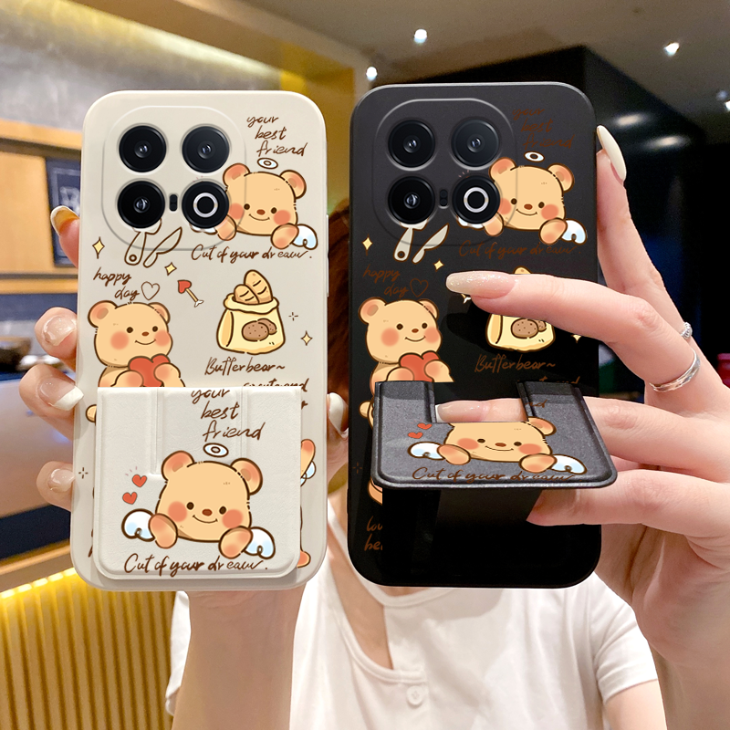 vivoiQOO13手机壳12Pro新款女款iQOO12折叠支架iQOO11S防摔iQOO10Pro全包9/8/7可爱小熊iQOONEO10/9/8/Z8腕带