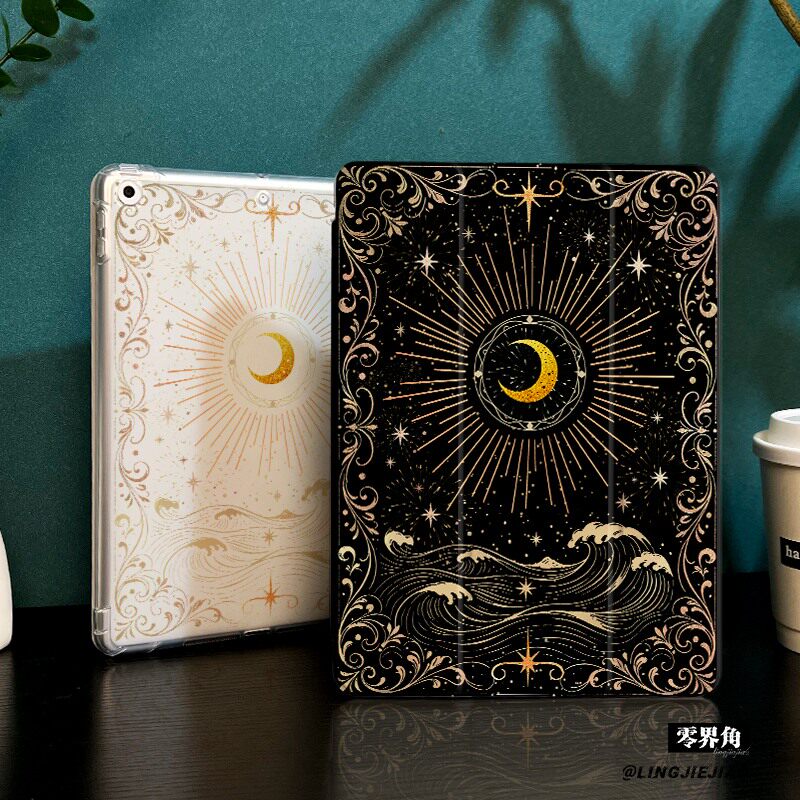 闪耀月亮适用于ipadmini7保护壳ipad10/9平板壳11代2025苹果air8/6/5九代带笔槽13寸硅胶pro11全包mini7迷你6