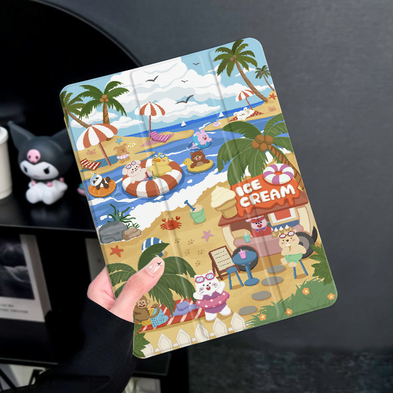 春游派对适用于ipadair6保护套第十代苹果2025平板mini6防摔pro11平板壳ipad9硅胶12.9英寸新款2019三折2017