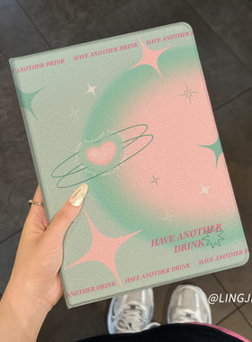 适用于华为平板matepad保护壳2024款绿色爱心11.5s全包10.4寸air防摔se套Pro11硅胶13.2书本式m6荣耀v87pro女