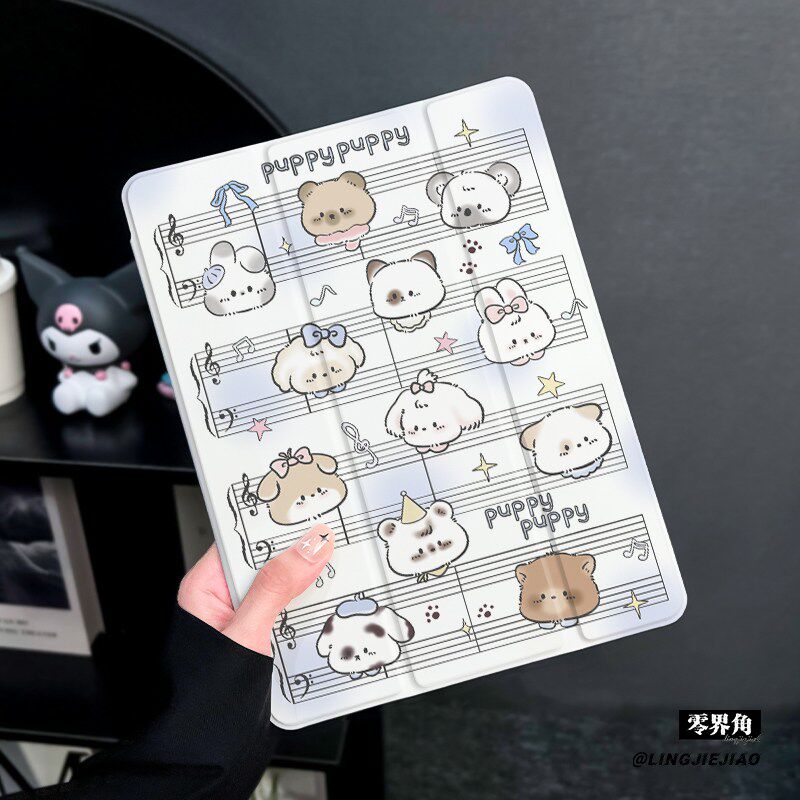 五线谱狗适用于华为matepad10.4保护套带笔槽2025新款matepadpro10.8保护壳硅胶11寸全包软边荣耀平板7三折式