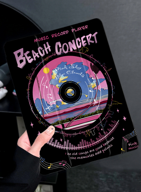 粉色音乐适用于ipadair5保护套苹果2022款平板壳mini6防摔mini7第九代ipad9硅胶13寸2019三折6五2025六八air6