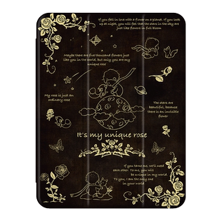 玫瑰王子适用于ipadair5保护套苹果2022平板mini6防摔第十代平板壳ipad9硅胶带笔槽10新款2019三折2017mini4