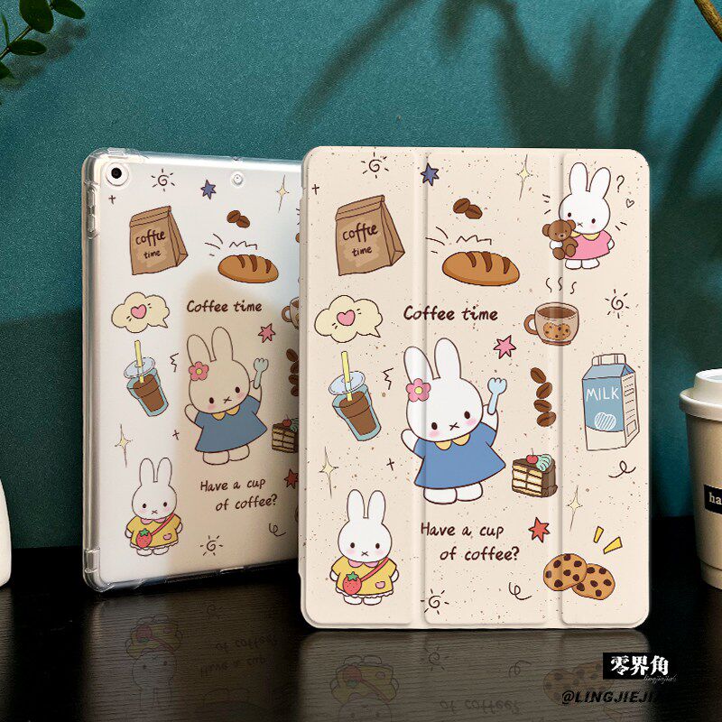 小兔牛奶适用于ipadmini7保护壳ipad10/9平板壳11代2025苹果air7/6/5九代带笔槽13寸硅胶pro11全包mini7迷你6
