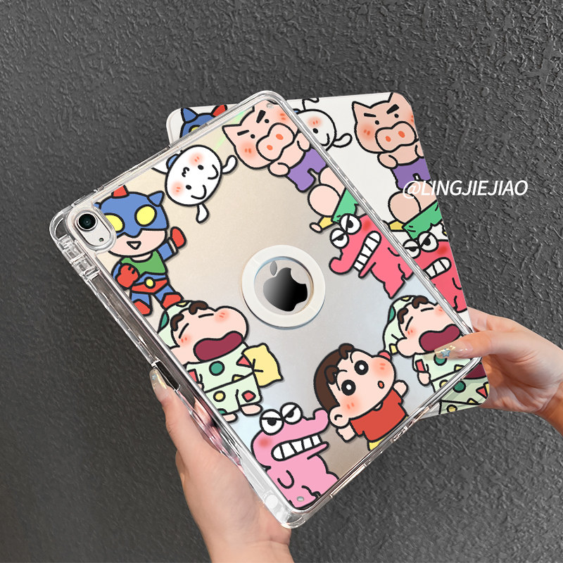 【旋转款x磁吸拆分】适用于ipad保护壳动漫小新2025新款pro11旋转air5平板套10.2亚克力2021全包13寸防弯10.5