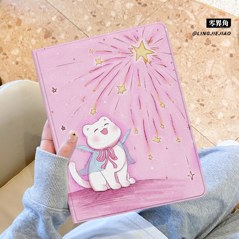适用于vivopad5pro保护套烟花猫咪2025新款vivopadair平板电脑Pad23/5Pro笔槽11寸书本iqoopad2蚕丝纹air全包