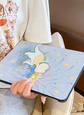 适用于ipadPro保护套air7/6书本式苹果iPad10笔槽8七平板壳11代2025新款10.9蓝色烟花mini7壳2022硅胶第九八