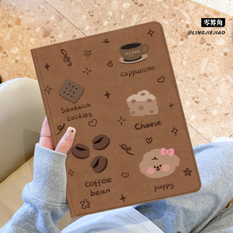 适用于ipadair6保护套2025新款平板壳ipad9/10书本mini7全包防摔10.9寸吐舌小狗pro11苹果迷你AIR5第九代2018