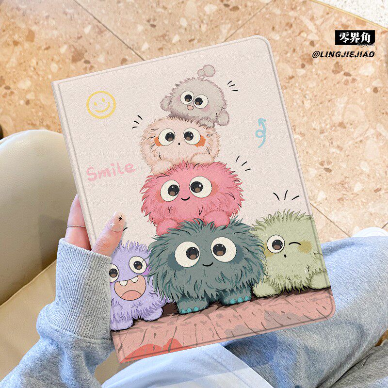 适用于华为matepad11平板保护壳2025新款叠叠毛怪11.5s防摔套pro女10.8书本8.4全包m6带笔槽mini荣耀平板10/9