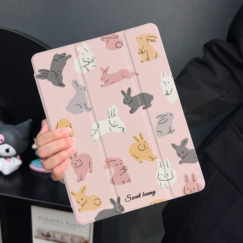 适用于ipad三折硅胶保护壳防摔