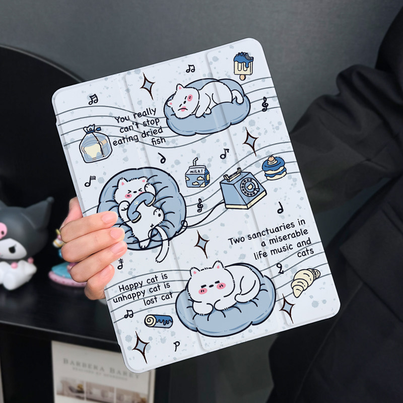 沙发小猫适用于华为matepad10.4保护套2025新款matepadpro10.8保护壳硅胶11寸全包软边荣耀平板7三折式带笔槽