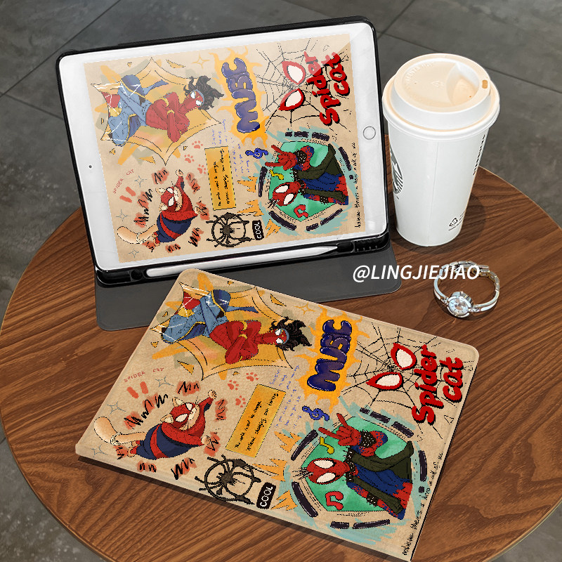 潮酷蜘蛛matepad115s书本式2024新款pro适用于华为平板保护套m6全包10.8寸硅胶se防摔壳air带笔槽11荣耀v8pro