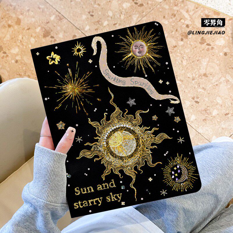 适用于联想小新pad保护套太阳卡牌2025新款padplus平板电脑带笔槽11寸书本式10.6寸蚕丝纹散热PAD全包边防摔