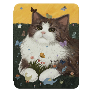 【360旋转】适用于ipad保护壳苹果pro11笔槽2025呆滞猫咪air56平板套mini6防弯9.7亚克力10.2寸2021十9代硬壳