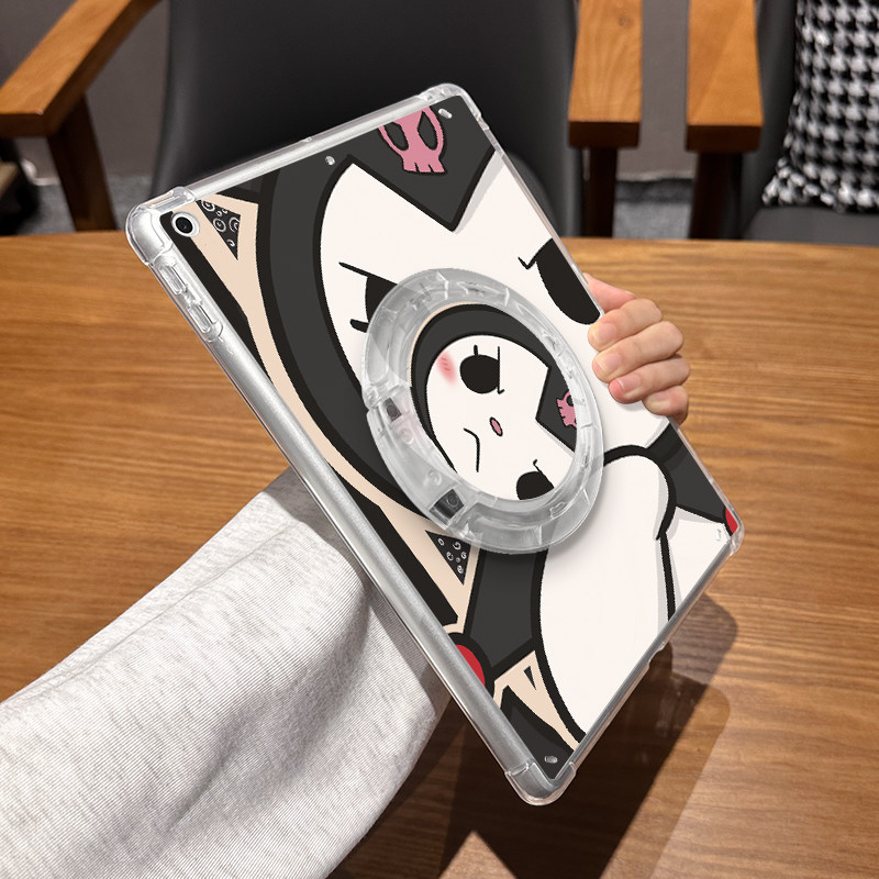 适用于ipad保护壳可爱库洛air5带支架2021第9代女2022新款平板套迷你5/4防摔10.2横竖苹果十旋转mini6亚克力