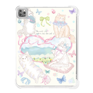 【送钢化膜】适用于ipad10保护套2025新款air6/4平板壳mini6/4笔槽第9代九2018透明pro11撒娇猫咪苹果Air4软