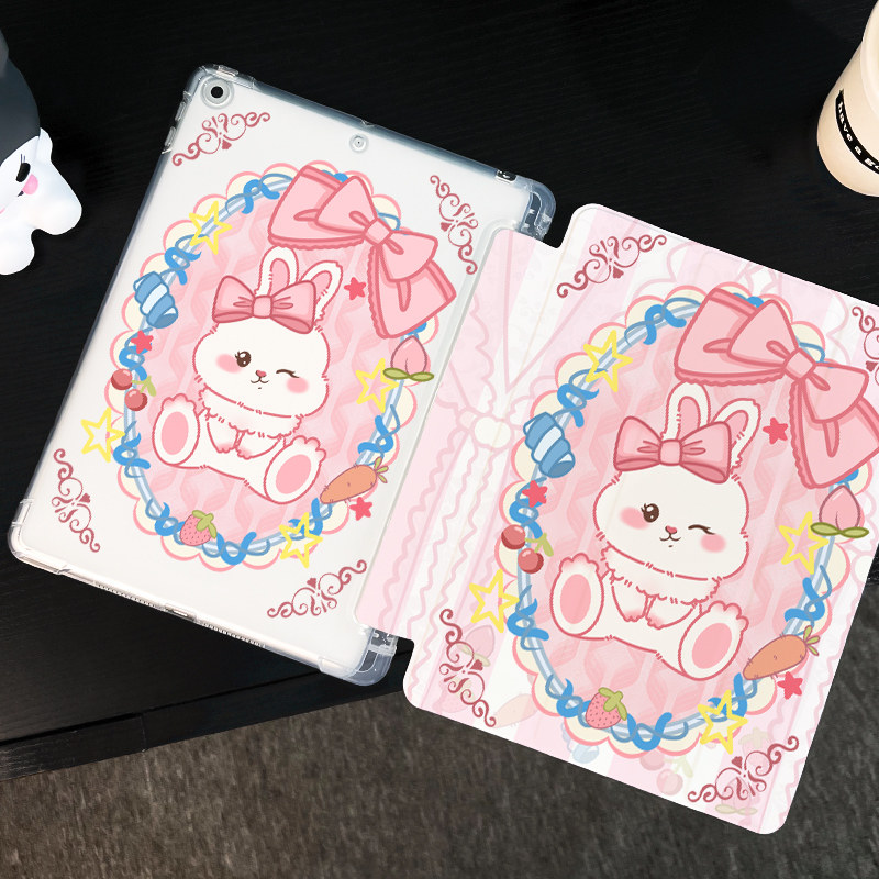 兔子眨眼适用于ipadair5保护套苹果2022平板mini6防摔第十代平板壳ipad9硅胶带笔槽10新款2019全包2017mini4