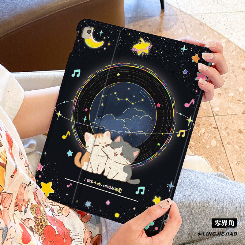 适用于华为平板matepad115s保护套10.4寸书本式SE全包10.8防摔11.5s壳pro11亲昵小猫m6硅胶2025款air荣耀10/9