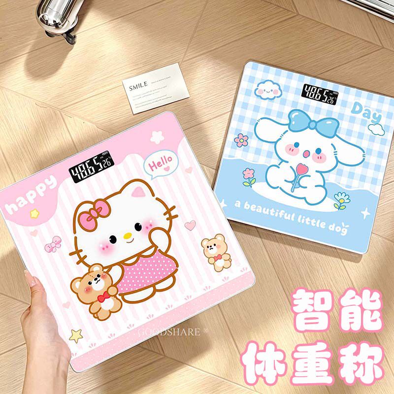 电子体重秤家用精准称重可爱卡通充电智能健康秤体重称小型电子秤