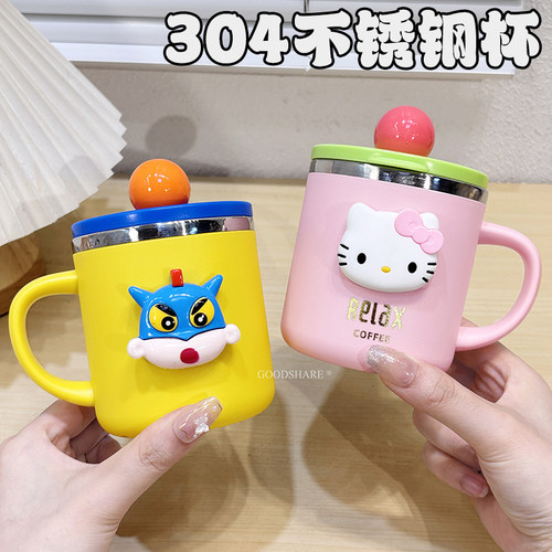 宝宝喝水杯子304不锈钢内胆防烫