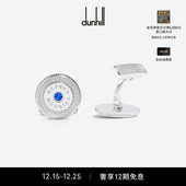 饰银质水晶蓝色袖 大麦装 扣冬季 dunhill登喜路男士