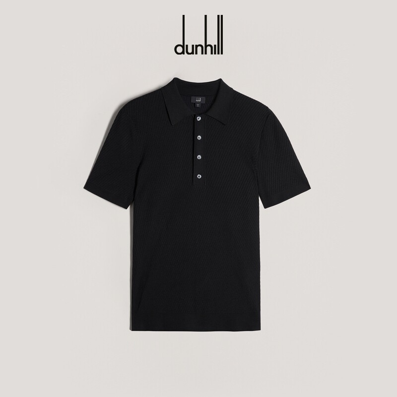 dunhill登喜路  男士POLO衫薄款短袖上装秋冬季节T恤黑色罗纹细节|msdalam kategori Pakaian Lelaki, shirt Polo - dari Buy2taobao.com untuk memberikan perkhidmatan ejen Taobao profesional membeli
