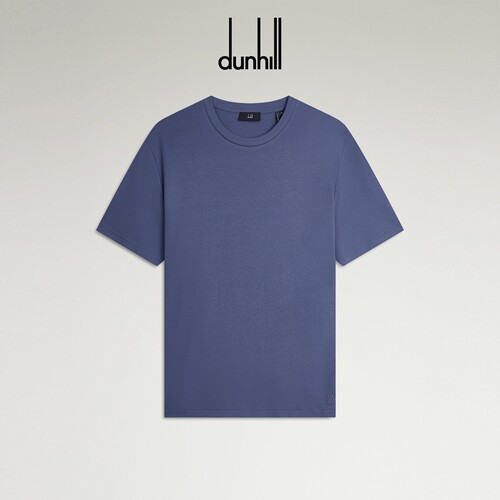 2026秋冬新品dunhill登喜路男士靛蓝色棉质短袖 T 恤饰有 AD 徽标