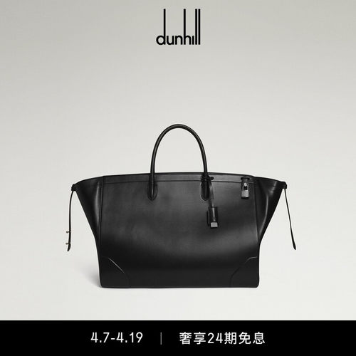 【礼物】dunhill登喜路男CENTURY 45 擦色小牛皮手提包黑色