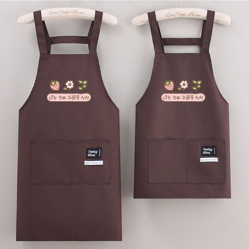 帆布围裙厨房家用小个子工作服洋气做饭餐饮上班专用2025新款定制