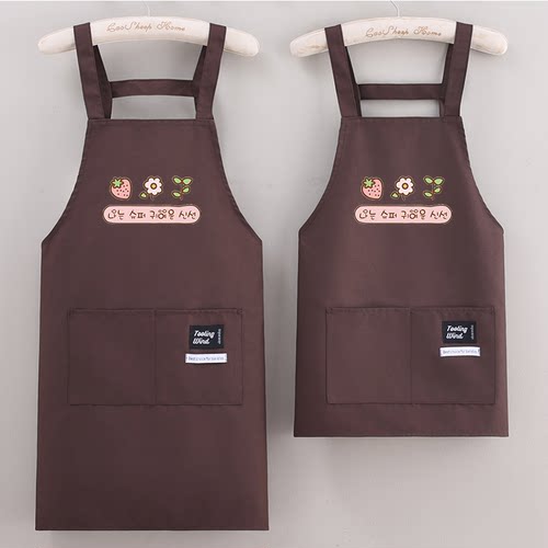 帆布围裙厨房家用小个子工作服洋气做饭餐饮上班专用2025新款定制