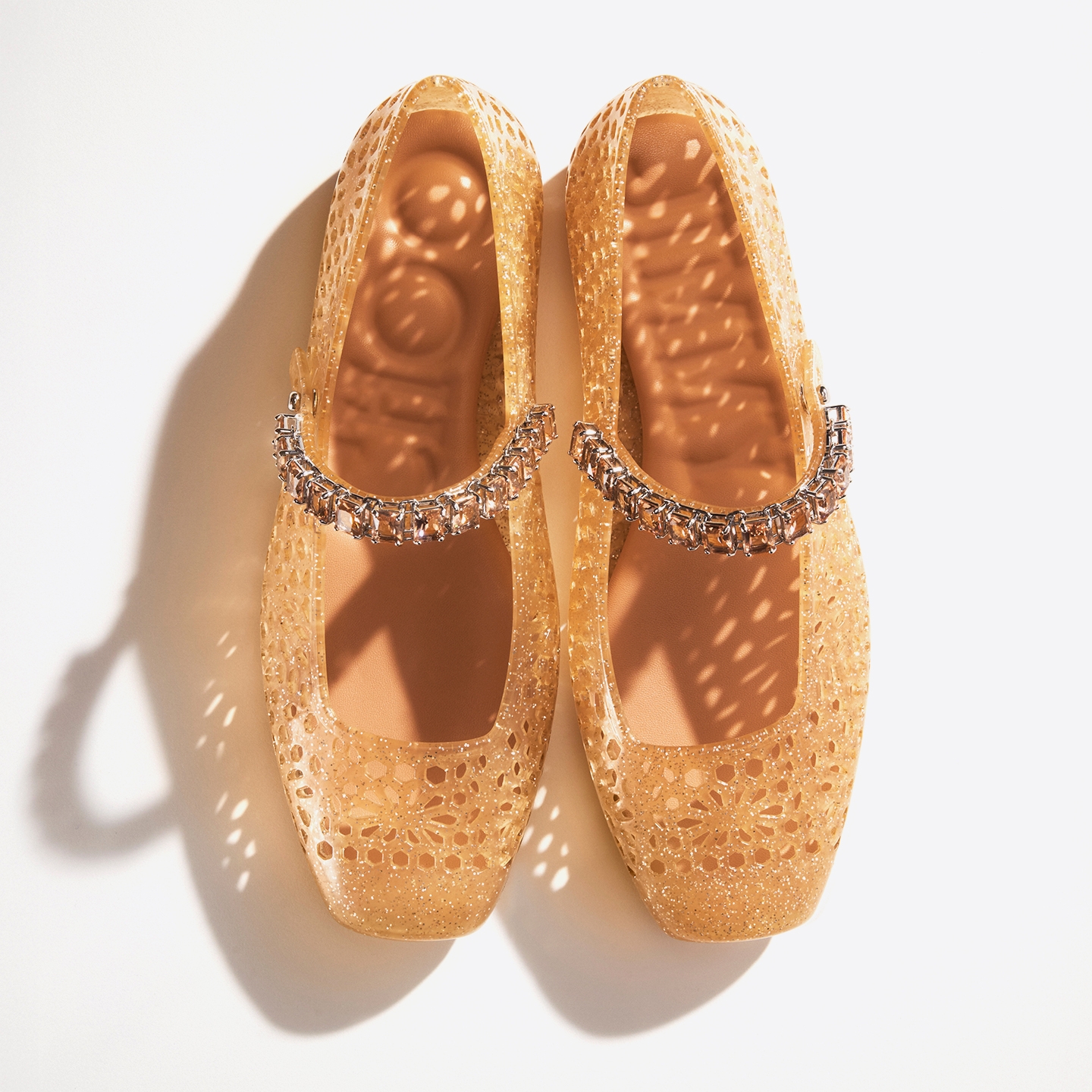 JIMMY CHOO/THE JELLY 女士 水晶饰果冻芭蕾舞平底鞋