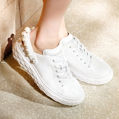 [新年礼物][白鹿同款]JIMMY CHOO/DIAMOND MAXI PEARL两穿休闲鞋