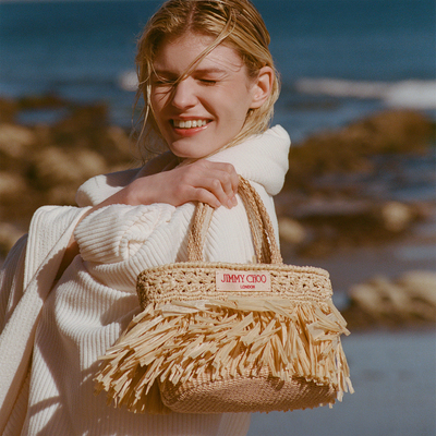 [RIVIERA夏季度假系列]JIMMY CHOO/BEACH TOTE 女士 沙滩托特包