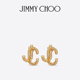 STUDS 女士水晶JC字母形状金属耳钉JC CHOO 新年礼物 JIMMY