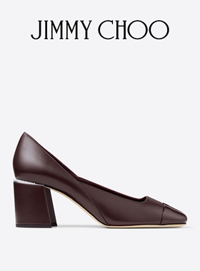 [新年礼物]JIMMY CHOO/JENSON 65女士 深梅洛酒红色漆皮高跟鞋
