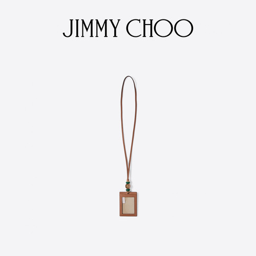 JIMMY CHOO/CARDHOLDER W/SPHERES 女光面皮革卡套