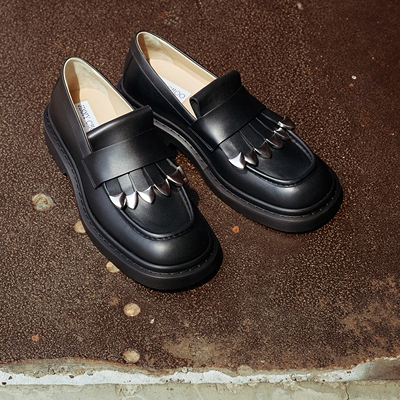 JIMMYCHOO/男士黑色乐福鞋