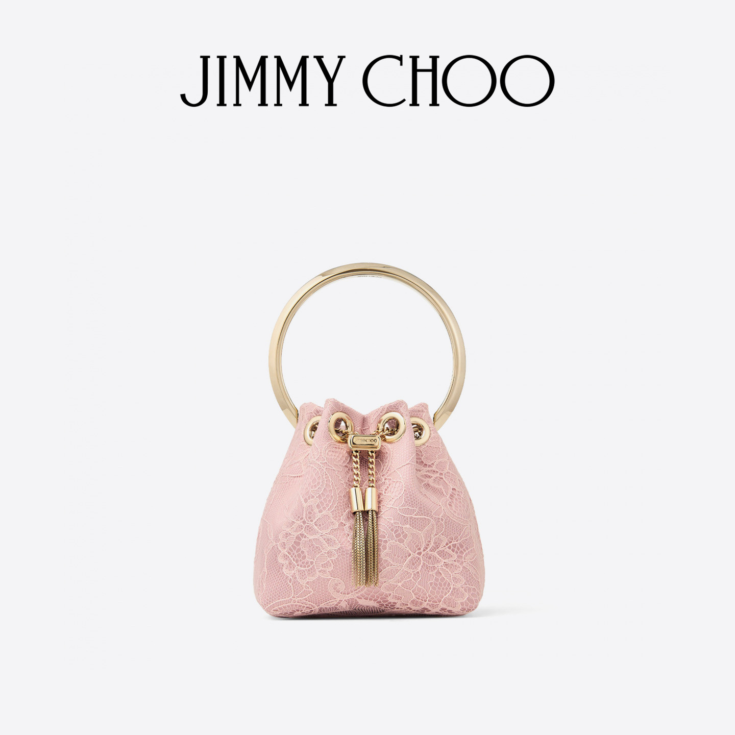 JIMMYCHOO/女士蕾丝迷你桶包