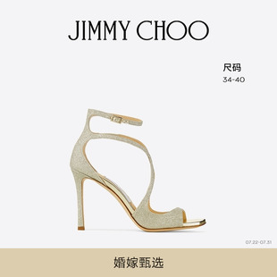经典 款 JIMMY 女士方头一字带后空凉鞋 AZIA CHOO 高跟单鞋