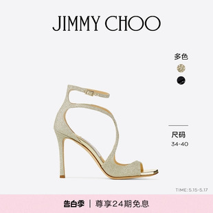 高跟单鞋 JIMMY 经典 女士方头一字带后空凉鞋 款 AZIA CHOO