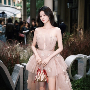 [新年礼物][白鹿同款]JIMMY CHOO/DRAWSTRING MINI 女迷你单肩包