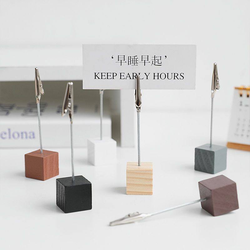 木质便签夹子彩色桌面摆件创意diy装饰立式照片留言夹复古木底座,家居饰品,落地摆件,淘宝优惠券,粉丝福利购,淘宝优惠卷