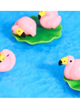 立体树脂仿真小动物造型火烈鸟 桌面车载摆件DIY饰品配件挂件配饰