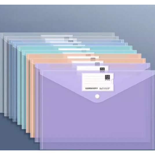 文件袋按扣袋透明塑料加厚大容量按扣试卷收纳袋文件整理