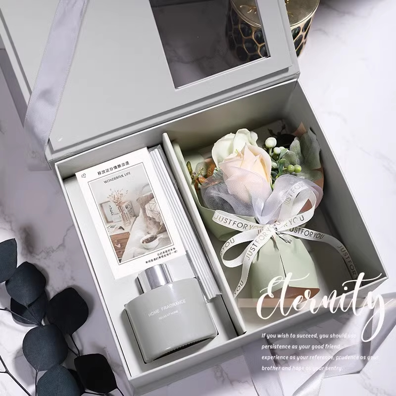 生日礼物女生实用礼品小众高级感永生花香薰套装高档母亲节送妈妈