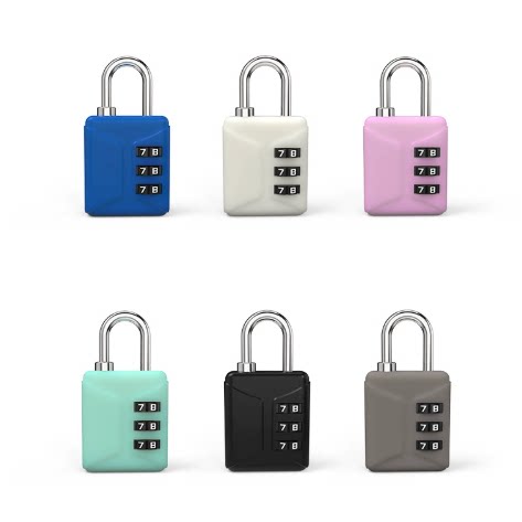 宿舍密码挂锁柜子箱包行李箱机械密码锁方形小锁便携挂锁