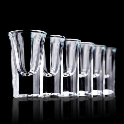 子弹杯烈酒杯吞杯30ml整箱商业小烈酒杯无铅玻璃杯白酒一口杯